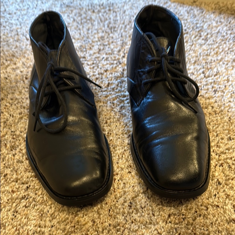Calvin Klein Black Chukka Boots Smooth Leather
